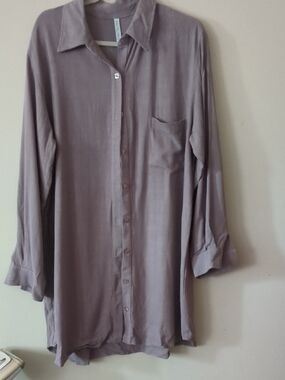 Rachel Pally Mauve Button-Front Tunic
